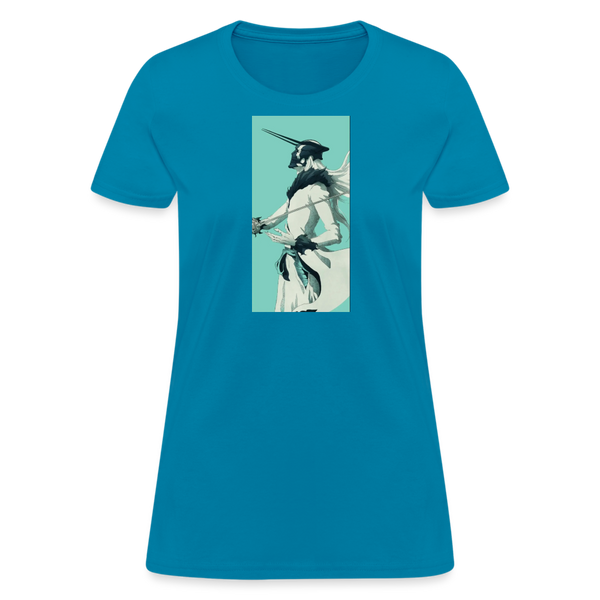 White Zangetsu Women's T-Shirt - turquoise