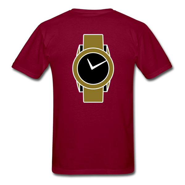 Men Classic T-Shirt Time - burgundy