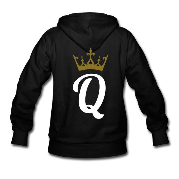 Women’s Premium Hoodie Black Queen Gold - black