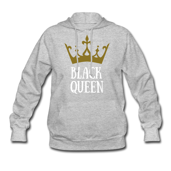 Women’s Premium Hoodie Black Queen Gold - heather gray