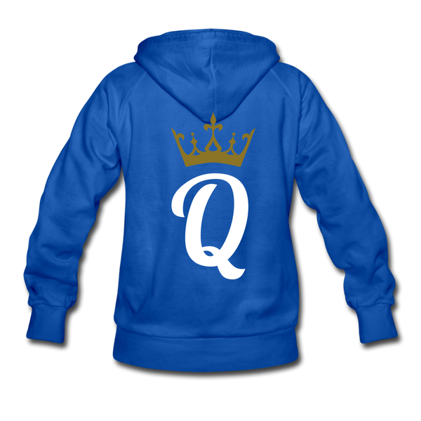 Women’s Premium Hoodie Black Queen Gold - royal blue