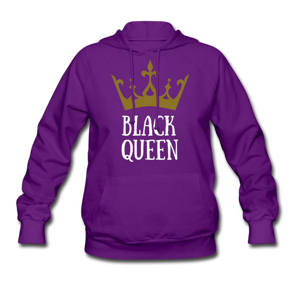 Women’s Premium Hoodie Black Queen Gold - purple