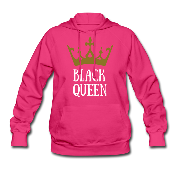 Women’s Premium Hoodie Black Queen Gold - fuchsia