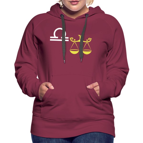 Women’s Premium Hoodie Libra - burgundy