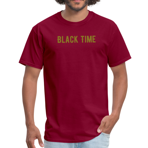 Men Classic T-Shirt Time - burgundy