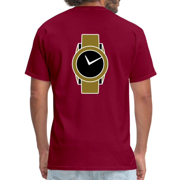 Men Classic T-Shirt Time - burgundy