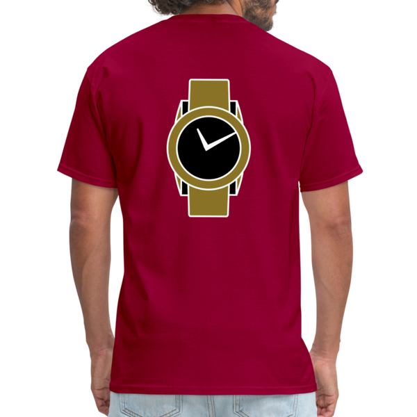 Men Classic T-Shirt Time - dark red