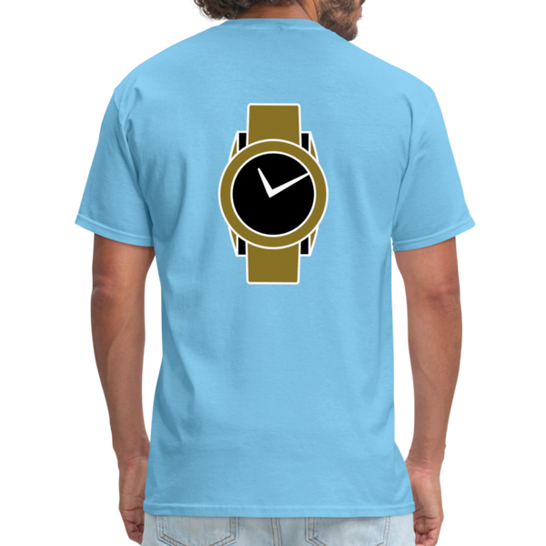 Men Classic T-Shirt Time - aquatic blue