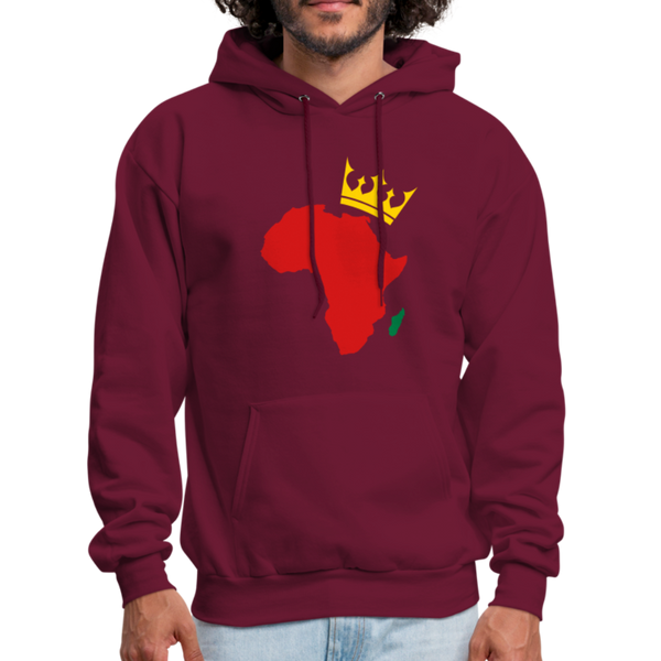 Men's Hoodie African - burgundy