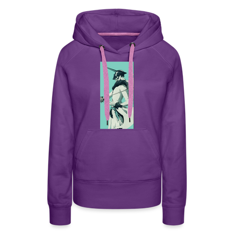 Women’s Premium Hoodie White Zangetsu - purple